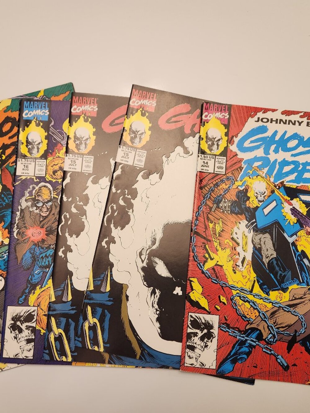 Lot Ghost Rider Comic Books 14 15 (x2) 16 17 1991 Marvel Comics Run Book Vintage